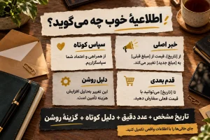 متن اطلاع‌رسانی افزایش قیمت به مشتریان:
